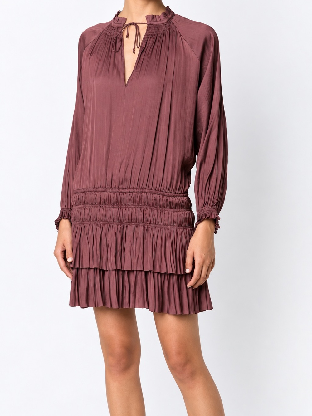 Current Air mauve Laurel pleated mini dress, XS